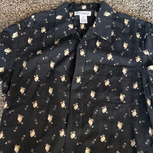 Men's 70% Silk Shirt with Pineapples